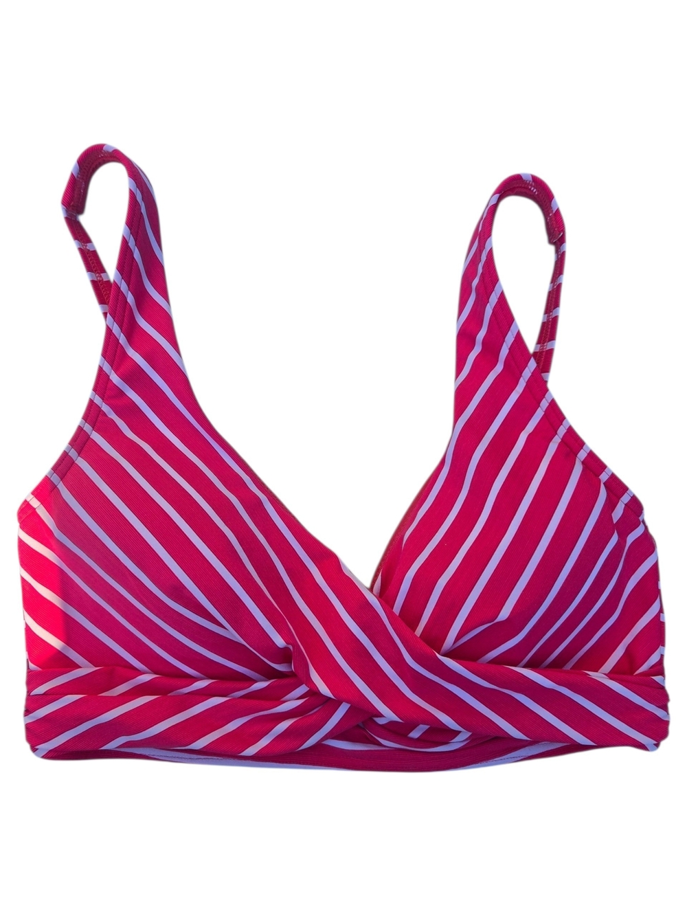 Women's Pink Striped Swim Bralette